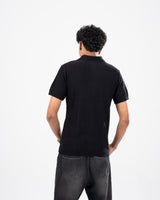 KNIT POLO BLACK