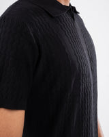 KNIT POLO BLACK