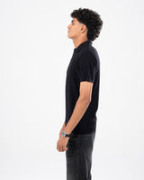 KNIT POLO BLACK