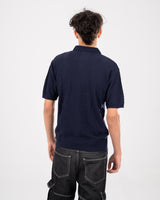 KNIT POLO BLUEBLACK