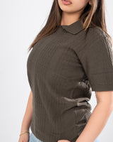 KNIT POLO OLIVEGREEN