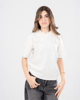KNIT POLO WHITE