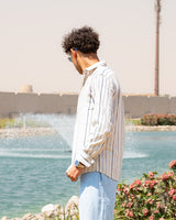 LIGHT BLUE STRIPPED LENIN SHIRT