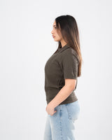 KNIT POLO OLIVEGREEN