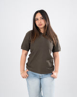 KNIT POLO OLIVEGREEN